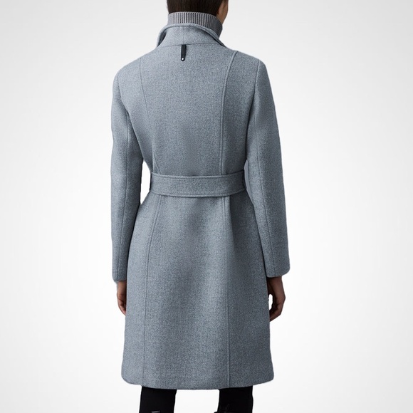 MACKAGE NORITA GREY MELANGE L - BRAND NEW LADIES WOOL COAT - Picture 2 of 7